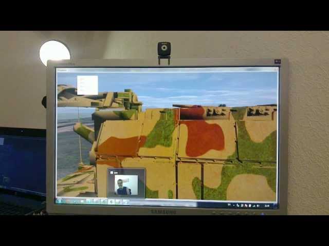 OpenCV based facetracking for camera control in 3D scene
