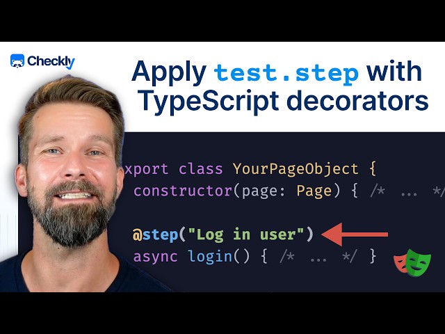 Apply Playwright test steps with TypeScript decorators