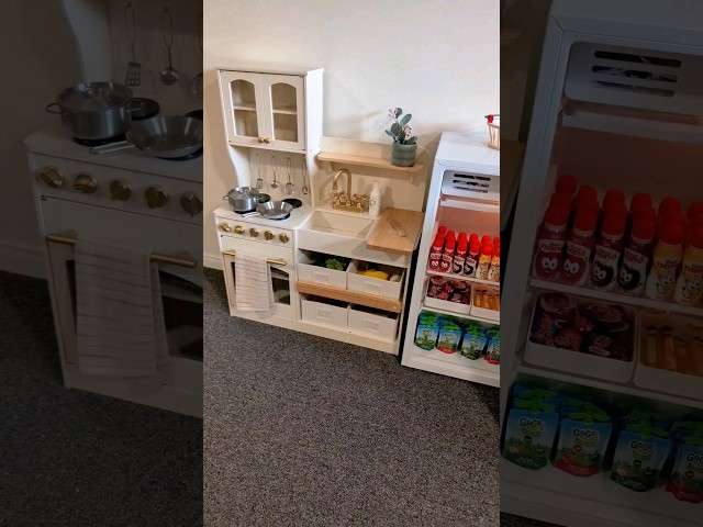 What do you think? ❤️🧃 Everything is in my Amazon Store ✌🏻#toddlerkitchen #asmr #cleaningwithgabie