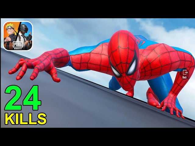PUBG Mobile 24 Kills SPIDER-MAN MODE - Banduk Wala Gun Games _ Android GamePlay
