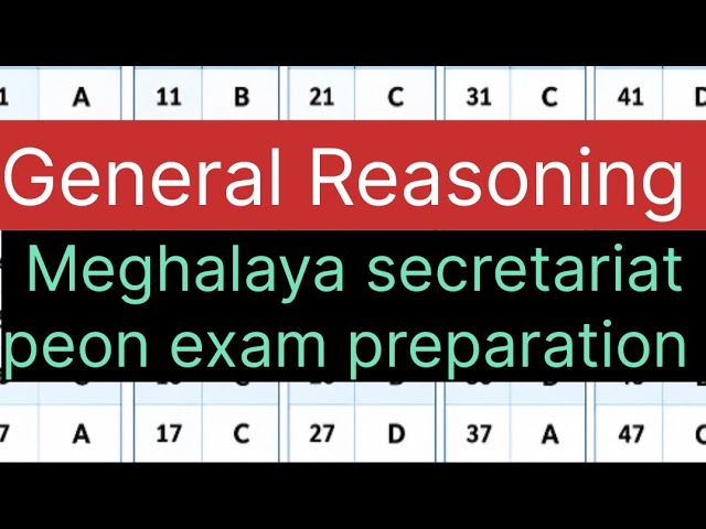 Meghalaya secretariat peon exam preparation | Reasoning Question with Solution | Try to Solve| MPSC