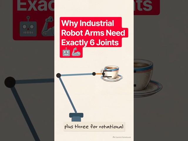 Why Industrial Robot Arms Need Exactly 6 Joints 🤖🦾 #Shorts