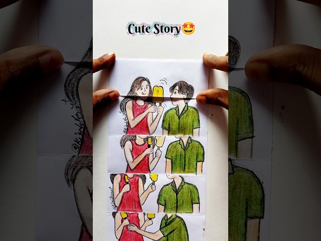 Cute Story 🤩#popsicle #drawing #art #shorts #story