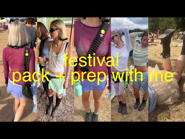 pack + prep with me for two camping festivals