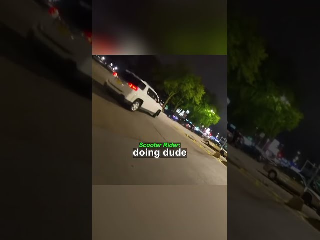 Security Guard Attacks Scooter Riders