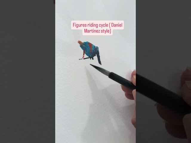How to Paint Figures Riding Bicycles in Watercolour | Daniel Martinez Style