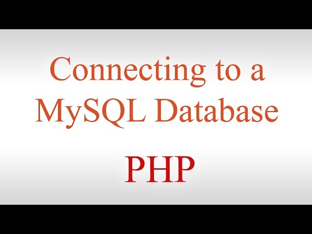 PHP Tutorial #1 - Connecting to a MySQL Database & Displaying Records on a Web Page [MySQL Tutorial]