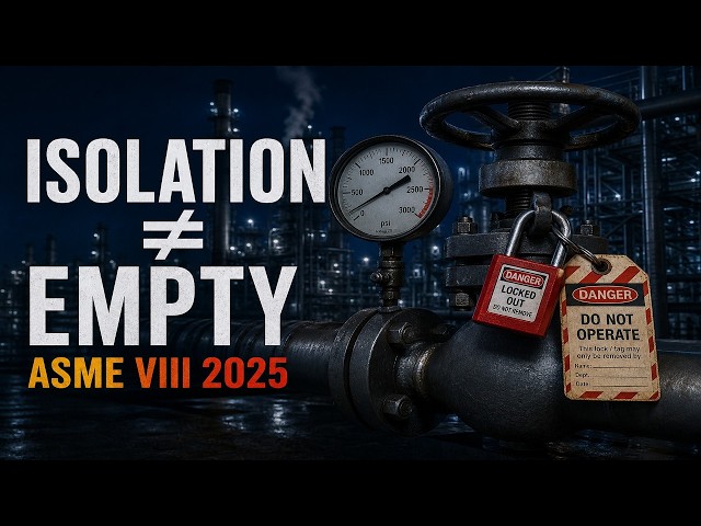 Isolation Is Not Depressurization: ASME VIII 2025 Requires Zero Before You Work