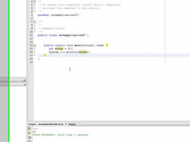 How to declare a Variable with Java (Using Netbeans IDE)
