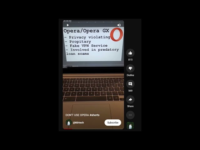 Why I Don't Like Opera or Opera GX (Responding to Dumb Comments)