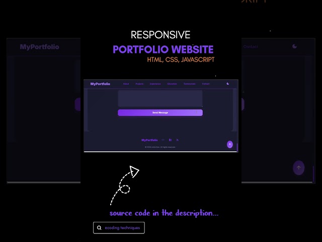 Personal Portfolio Website | Personal Portfolio Website Design using HTML CSS & JavaScript