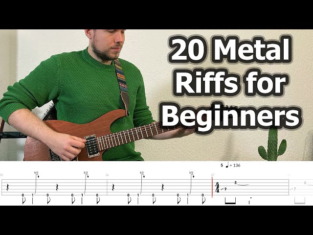 20 Metal Guitar Riffs for Beginners (with Tabs)