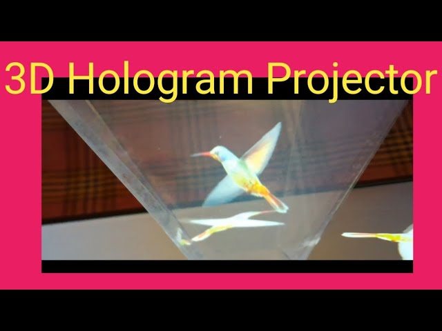 3D Hologram projector with plastic glass sheet || 3D hologram kaise banaye || DIY 3D Hologram