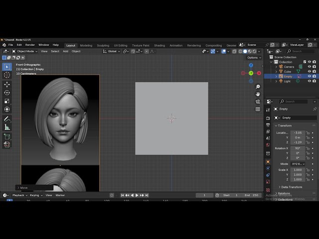 Blender Sculpting Timelapse: Stylized DESI Girl | DesiSculpts
