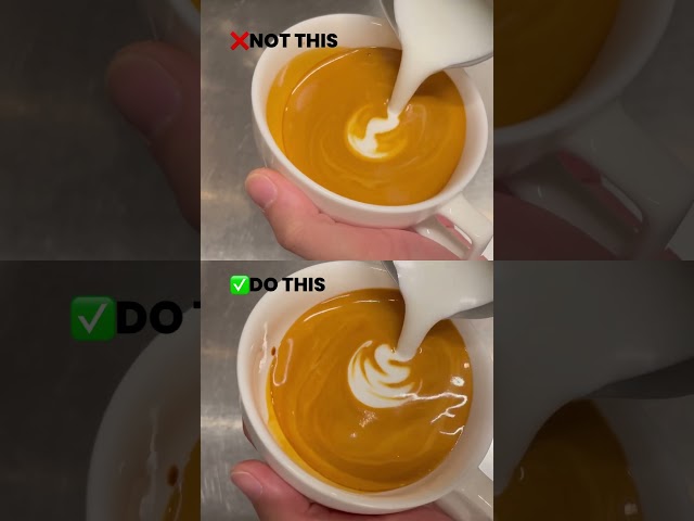 Latte Art Tutorial: Layered Heart #shorts #latteart #tutorial #tips