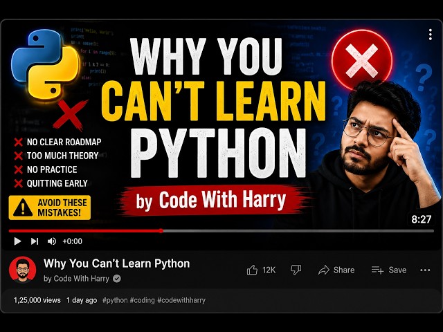 Python If-Else Statements Explained 🐍 | Beginner Tutorial   @CodeWithHarry #codewithharry