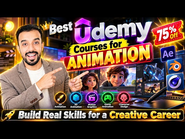 Best Udemy Courses for Animation in 2026 | 2D, 3D & Motion Graphics
