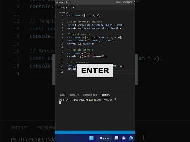 How to Use NPM and Node.js to Run Your JavaScript Code ?In VsCode  #webdevelopment #npm #nodejs