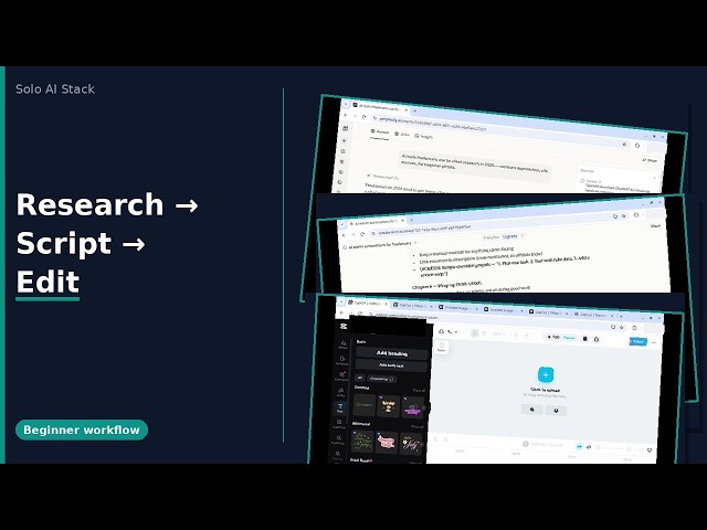 How to Automate Research, Scripting & Editing with AI (Beginner Workflow)