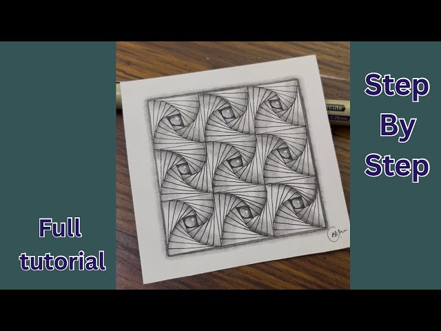 Calm Your Mind With  Paradox Zentangle Pattern | Drawing Tutorial Beginners