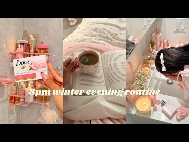 8pm Winter Evening Routine | Cozy & Festive 🎄🕯️🛁🎀☃️
