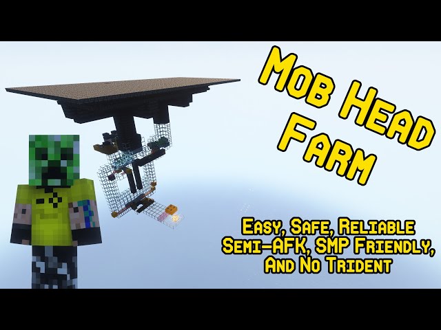 Mob Head Farm for Minecraft | Safe Reliable and No Tridents