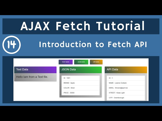 14. Introduction to Fetch API for AJAX | AJAX Tutorial | UiBrains | NAVEEN SAGGAM