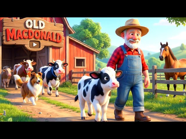 Old MacDonald Had a Farm Morning Routine! 🐄🐕 3D Cartoon for Kids | Animal Song | Animal Sound