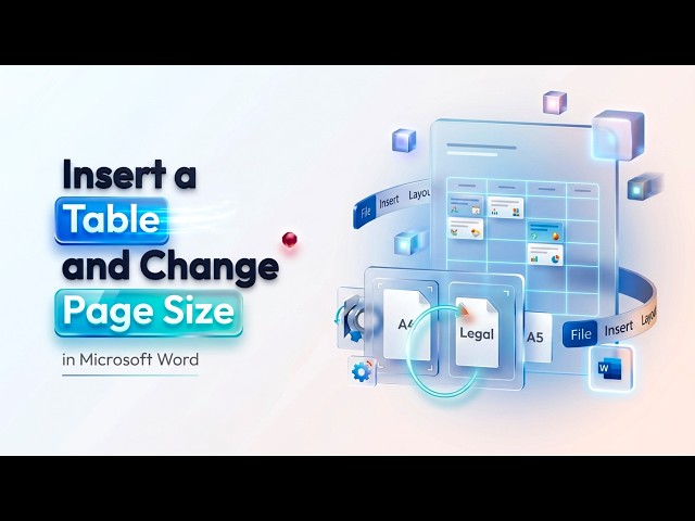 How to Insert Table and change page size in Microsoft Word