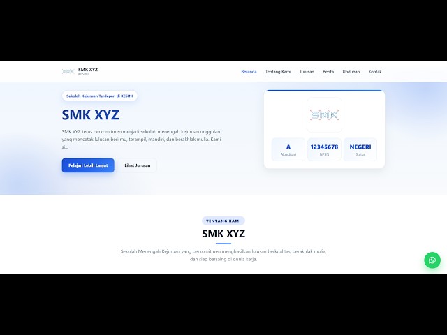 Source Code Web Sekolah Lengkap: Login 2FA, Manajamen Berkas, & Generator AI
