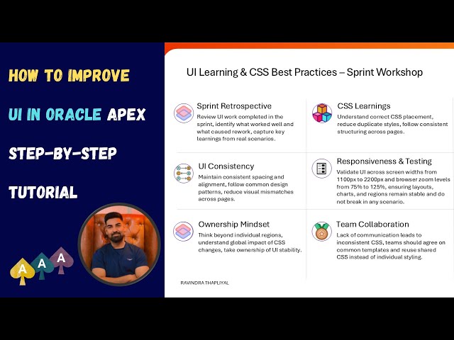 Oracle APEX UI Design Improve Page Design Step by Step