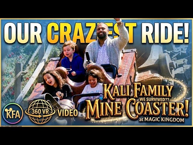 Kali Family ride Seven Dwarfs Mine coaster during Spring Break 2026 - 360 Video