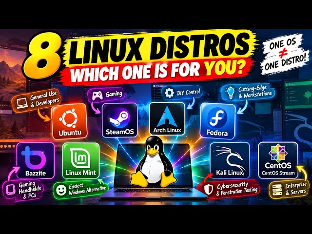 8 Linux Distros Explained — Which One Is Right for You? 🐧🔥