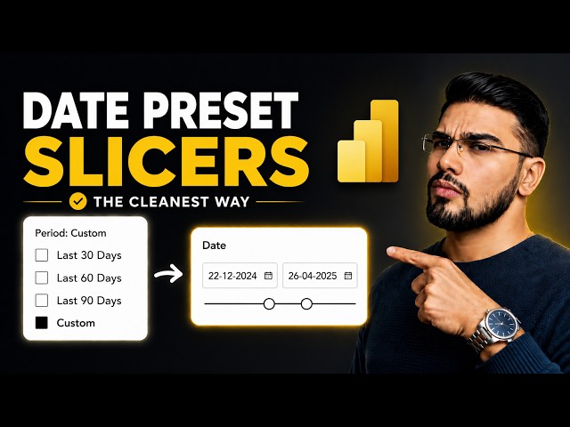 Power BI Date Preset Slicer (Last 30/60/90 Days + Custom) | The Cleanest Way