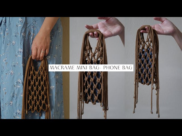 DIY Macrame Mini Bag - Phone Bag | Bolsa de Macrame