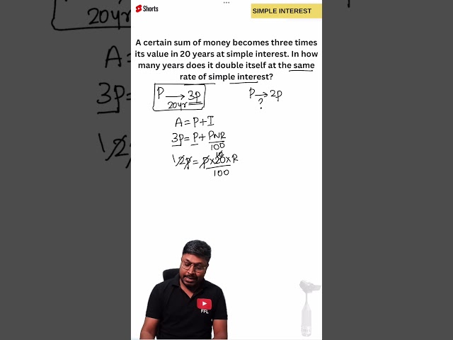 Simple Interest Q-3 (Quantitative Aptitude) #feelfreetolearn #aptitudequestions  #FFLtricks #FFL