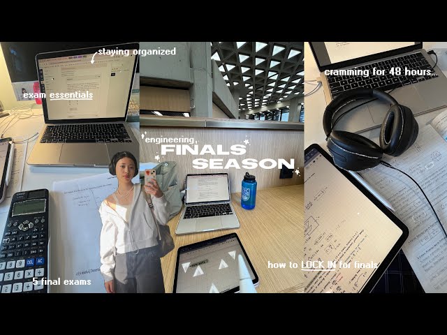 ENGINEERING FINALS SEASON ₊˚🖇️📁°✩ hell week, 48 hours cramming, exam essentials, super productive