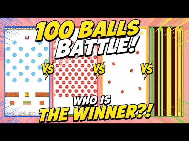 100 balls battle! - Who is the winner?!💪🏆️    #BallRace #ColorChallenge