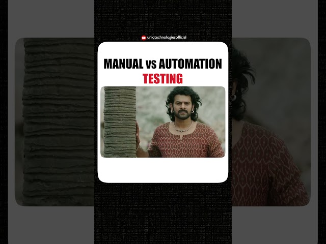 Difference Between Manual Testing vs Automation Testing | #Shorts