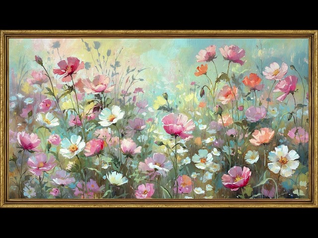 Multicolor Wildflowers in Bloom | Dreamy Spring Floral Art for Frame TV | 4K Screensaver