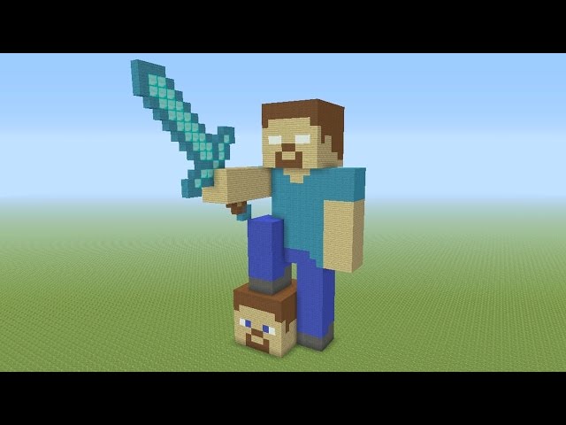 Minecraft Tutorial: How To Make A HEROBRINE Statue!!