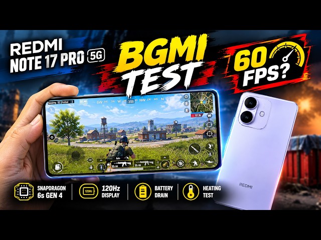 Redmi Note 17 Pro 5G: BGMI/PUBG Gaming Test – 60 FPS Reality!