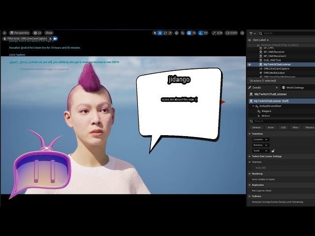How to build Interactive Events w/ Twitch Chat in your Unreal VTuber Stream | BOWTI VTUBER TUTORIAL