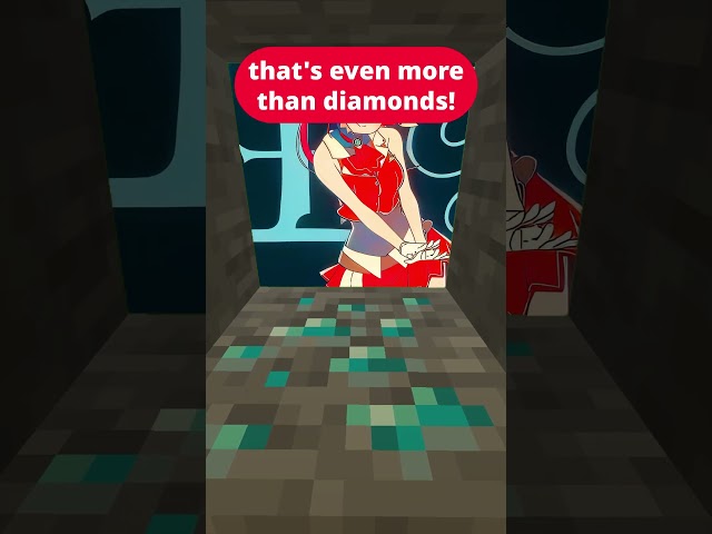 🥰 anime minecraft moment, 😎 better than diamonds 🤣 #shorts #minecraft #anime