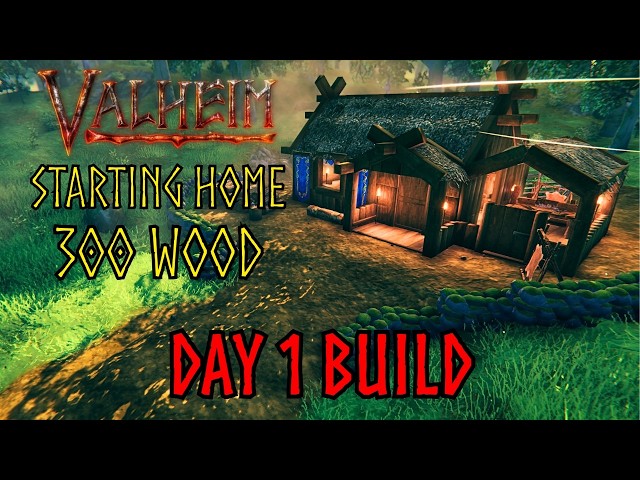 Valheim Starter House - 300 Wood, Day One (Multiplayer)