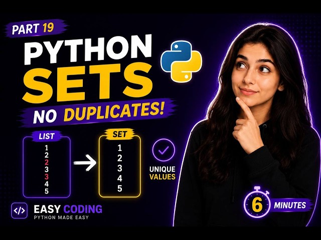 Stop Using Lists for Everything !😱 Learn Python Sets | Beginner Tutorial