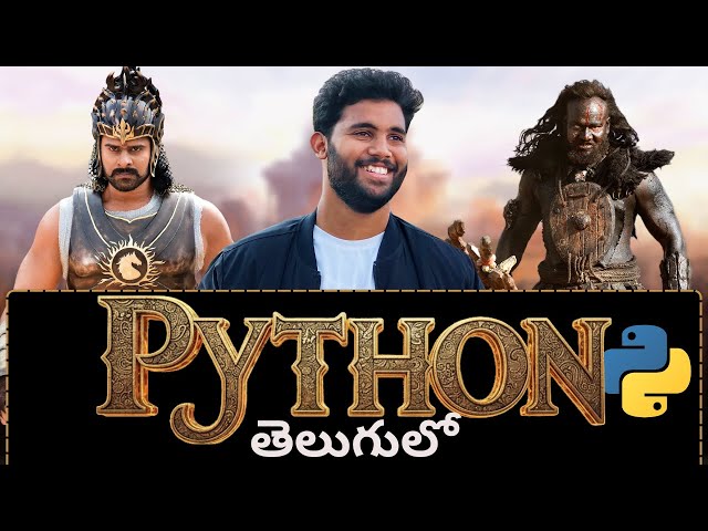 Python🐍 FULL COURSE With BAHUBALI  |  Telugu lo  |  Pakka Beginner Content