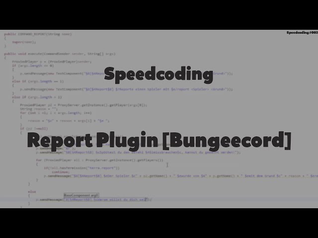 Report Plugin [BungeeCord] | Speedcoding