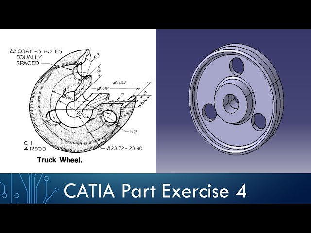 CATIA Part Design Exercise 4 - Truck Wheel