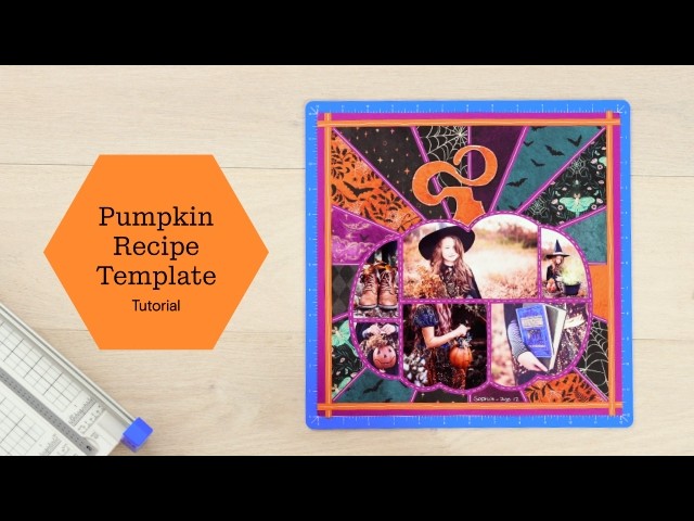 Halloween Scrapbook Layout Tutorial | Pumpkin Recipe Template